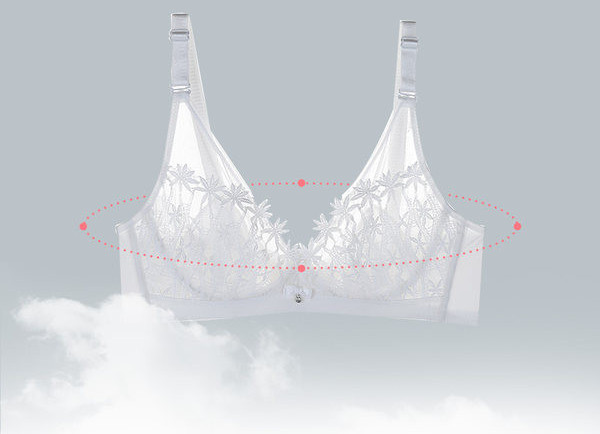 Női csipke melltartó tüll elemekkel