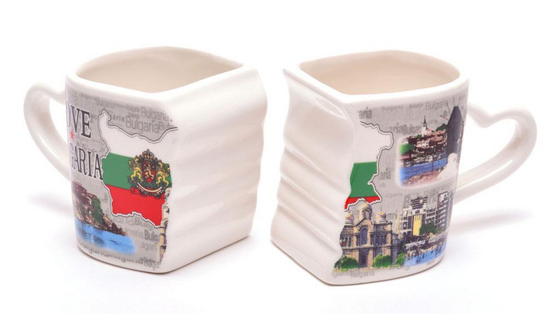 Чаши България, Комплект 2 броя, Керамични, Многоцветни