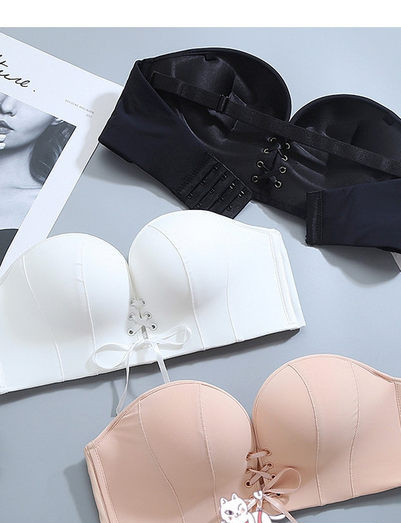 Egyszínű női melltartó nyakkendővel