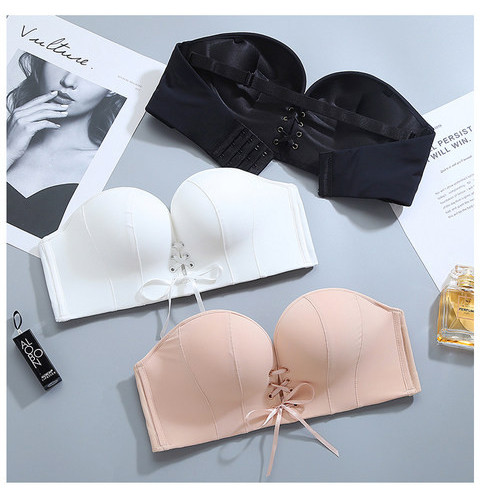 Egyszínű női melltartó nyakkendővel