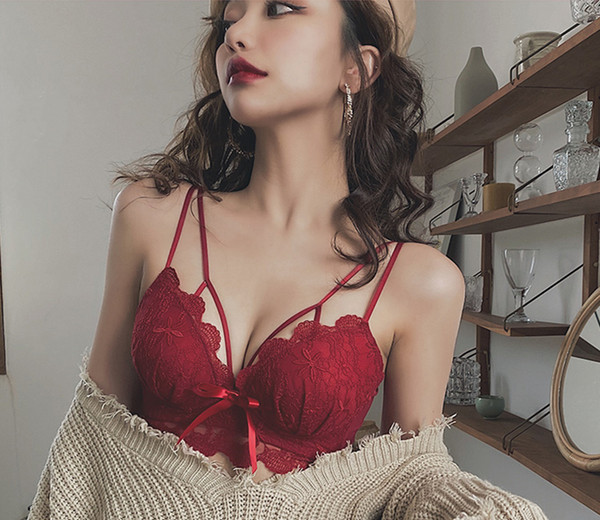 Σετ δαντέλα για γυναίκες με κορδέλα νέο μοντέλο