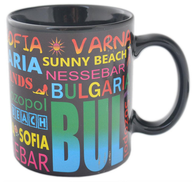 Чаша България,  За чай, Керамична, Черна