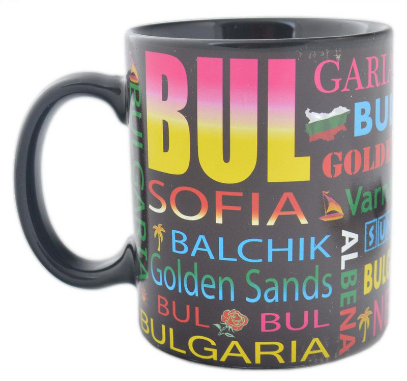 Чаша България,  За чай, Керамична, Черна