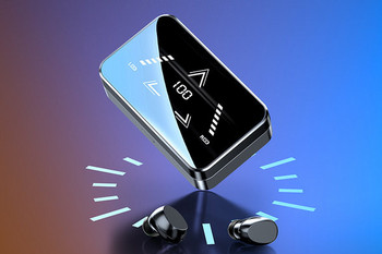 Безжични bluetooth слушалки с кутия и ултра дълъг живот на батерия 