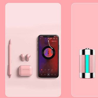 Ασύρματο mini Bluetooth ακουστικό με κουτί