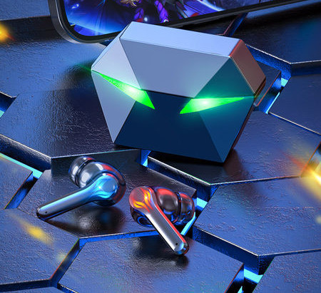 Светещи bluetooth слушалки с кутия 