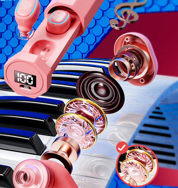 Vezeték nélküli vízálló Bluetooth headset dobozzal