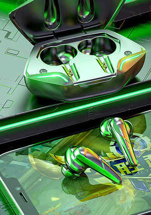 Ακουστικό Bluetooth με κουτί κατάλληλο για παιχνίδια