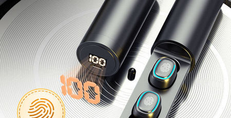 Vezeték nélküli Bluetooth headset érintőgombbal