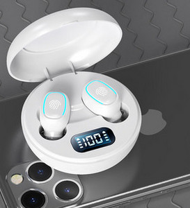 Vezeték nélküli Bluetooth headset dobozban érintésvezérléssel