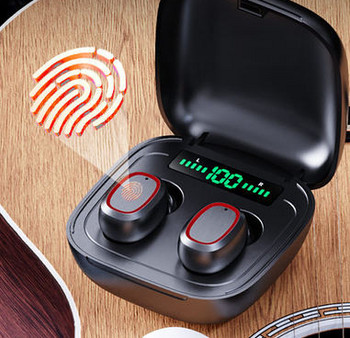 Безжични Bluetooth слушалки в кутия с сензорен дисплей и Touch контрол