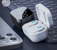 Ασύρματο ακουστικό Bluetooth με κουτί και οθόνη αφής