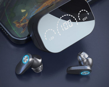 Ασύρματο ακουστικό Bluetooth με κουτί και οθόνη αφής