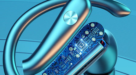 Ασύρματο ακουστικό Bluetooth σε κουτί με μικρόφωνο