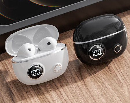 Bluetooth слушалки с кутия за зареждане 