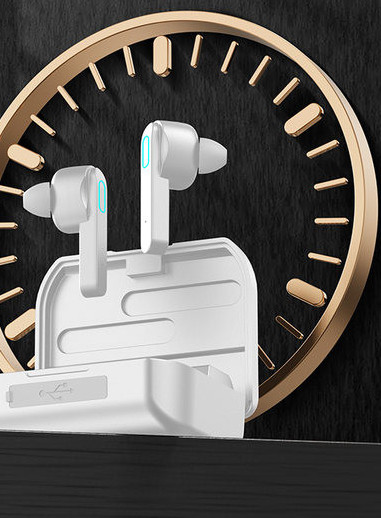 Vezeték nélküli Bluetooth headset érintőképernyős dobozban