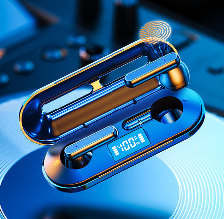 Belaidės „Bluetooth“ ausinės su įkrovimo dėžute