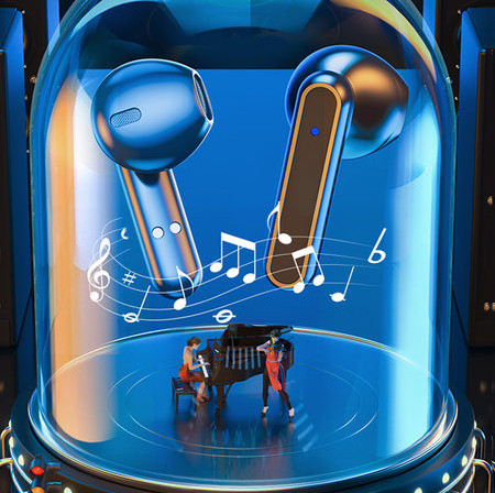 Belaidės „Bluetooth“ ausinės su įkrovimo dėžute