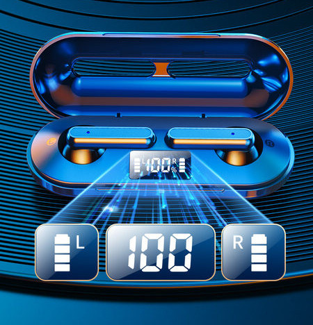 Belaidės „Bluetooth“ ausinės su įkrovimo dėžute