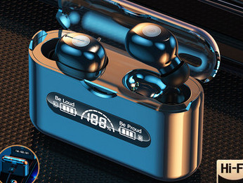  Безжични bluetooth слушалки с кутия за зареждане 
