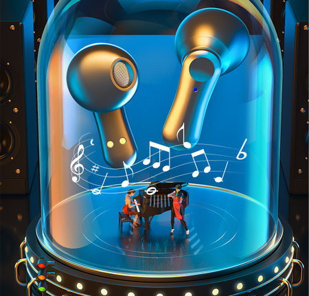 Vezeték nélküli Bluetooth headset - vízálló