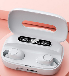 Juhtmevaba Bluetooth-peakomplekt puuteekraaniga karbi ja USB-kaabliga