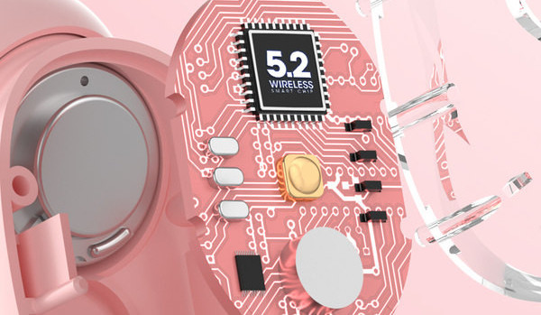 Ασύρματο ακουστικό Bluetooth με κουτί οθόνης αφής και καλώδιο USB