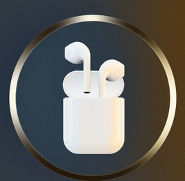 Ασύρματα ακουστικά bluetooth σε λευκό χρώμα