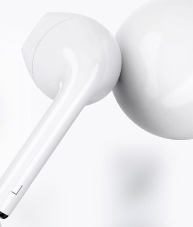 Ασύρματα ακουστικά bluetooth σε λευκό χρώμα