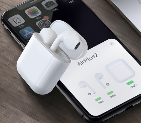 Ασύρματα ακουστικά bluetooth σε λευκό χρώμα