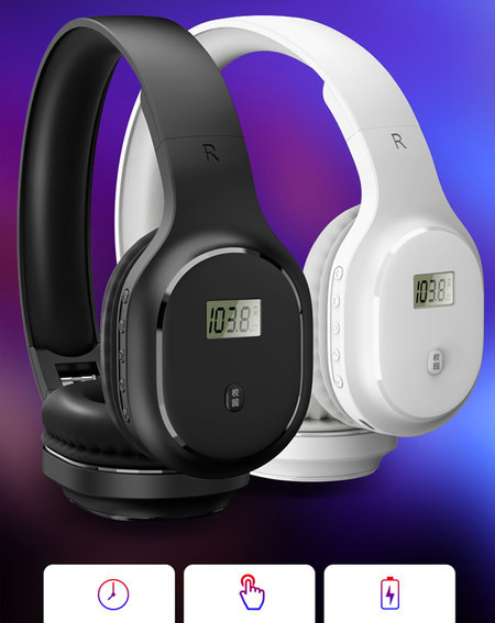 Vezeték nélküli Bluetooth headset FM rádióval