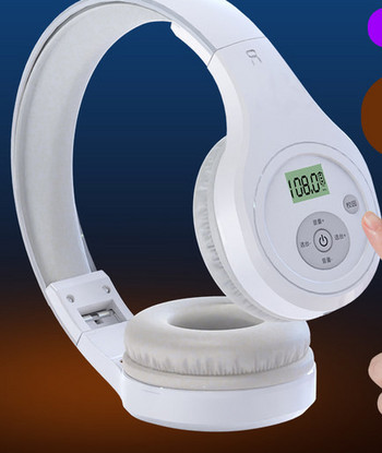 Πτυσσόμενα ασύρματα ακουστικά Bluetooth με ραδιόφωνο FM