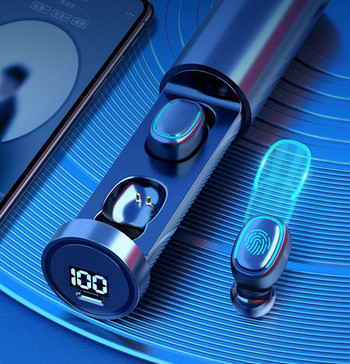 Безжични bluetooth слушалки с дълъг живот на батерията и слушане на песни