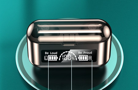 Belaidės Bluetooth ausinės su įkrovimo dėžute