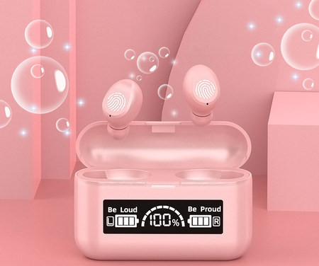 Belaidės Bluetooth ausinės su įkrovimo dėžute