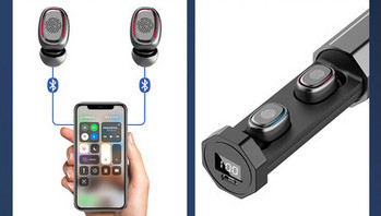 Безжични Bluetooth слушалки с Powerbank