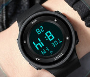 Neperšlampamas sportinis laikrodis su silikoniniu dirželiu