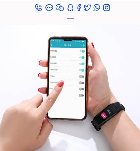 Водоустойчива гривна със силиконова каишка -измерваща сърдечния ритъм и кръвното налягане