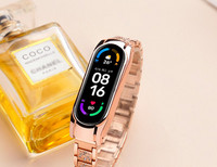 Metāla siksna ar akmeņiem, kas piemērota Xiaomi Brand 7, Xiaomi Brand 5/6 un Xiaomi Brand3 / 4