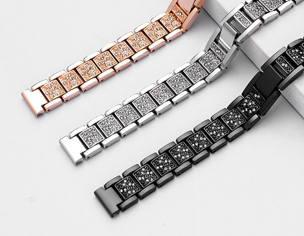 Метална каишка с камъни подходяща за  Xiaomi Brand 7 ,Xiaomi Brand 5/6 и Xiaomi Brand3/4 