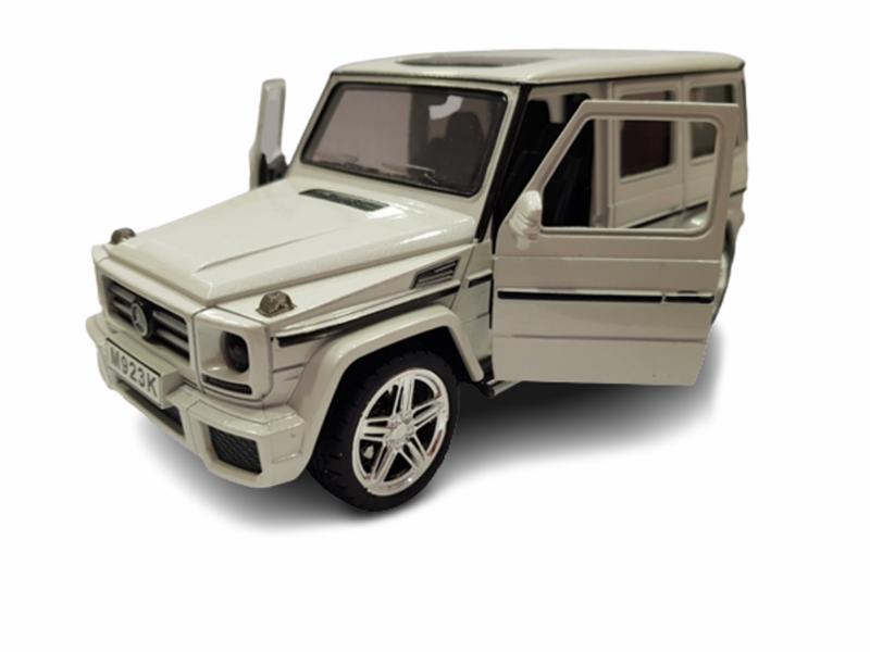 Играчка Кола, Mercedes-Benz AMG, Метална, Бяла/Черна, 19х8,5х7,5