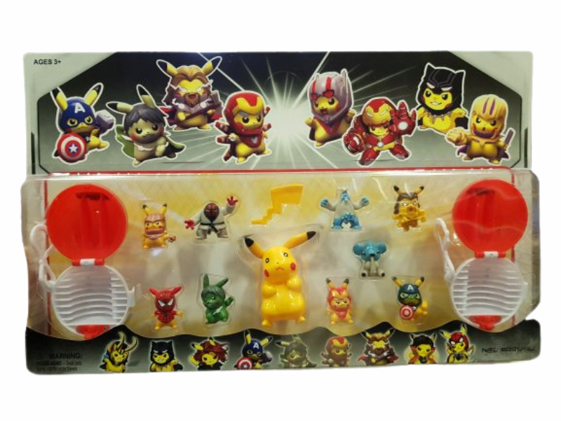 Комплект фигурки Pokémon, 13 броя, Многоцветни