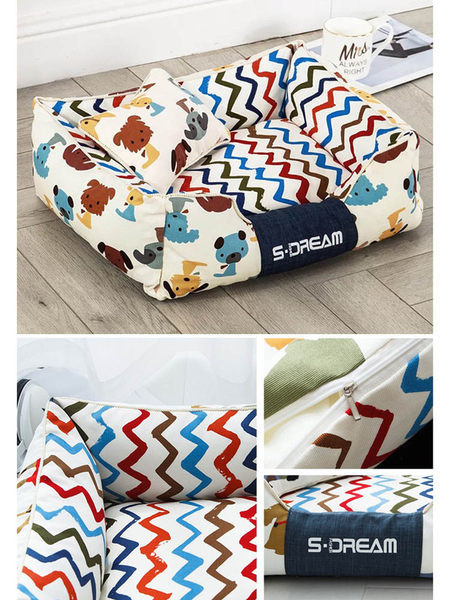 Tekstilinė šunų lova su nuimamu užvalkalu