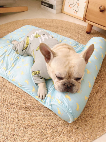 Υφασμάτινο κρεβάτι σκύλου με μαξιλάρι