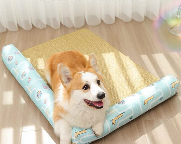 Лятна постелка с възглавничка за кучета