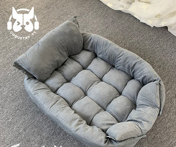Кучешко легло от кадифе с капитониран ефект