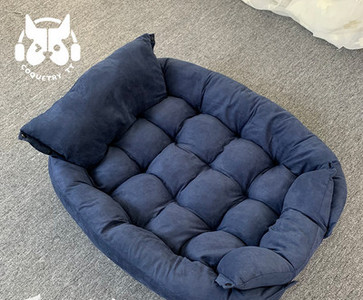 Кучешко легло от кадифе с капитониран ефект