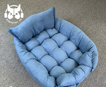 Кучешко легло от кадифе с капитониран ефект