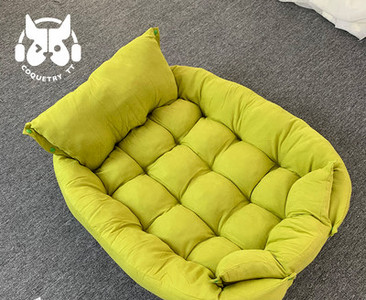 Кучешко легло от кадифе с капитониран ефект