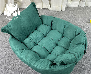 Кучешко легло от кадифе с капитониран ефект